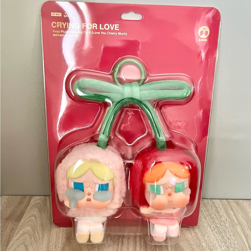 Pop Mart Crybaby Crying For Love Vinyl Plush Pendant - Love You Cherry Much